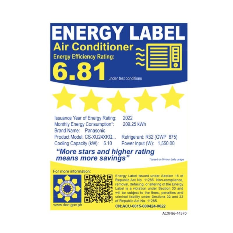 Panasonic 2.5HP Premium Inverter Aircon