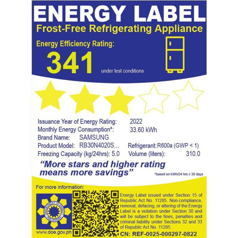Samsung 10.9 cu.ft. Bottom Mount No Frost Inverter Ref RB30N4020S9/TC - Image 5